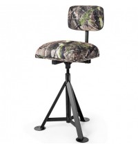 Swivel Hunting Chair Tripod Blind Stool with Detachable Backrest