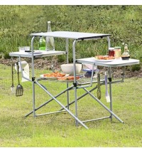 Foldable Outdoor BBQ Table Grilling Stand