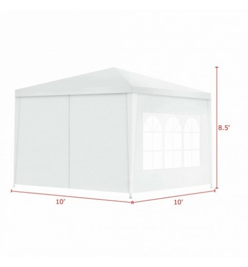 10 x 10 Feet Outdoor Side Walls Canopy Tent with 4 Removable Sidewalls