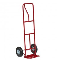 P-Handle Hand Truck with Foldable Load Plate for Warehouse Garage-Black