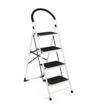 4-Step Folding Ladder with Anti-Slip Pedal Platform 330Lbs Capacity