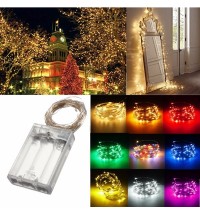 4M 40 LED Silver Wire Fairy String Light Battery Powered Waterproof Xmas Party Decor