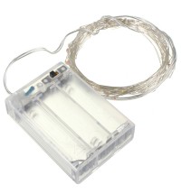 4M 40 LED Silver Wire Fairy String Light Battery Powered Waterproof Xmas Party Decor