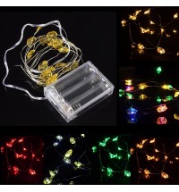 2M 18 LED Battery Powered Santa Claus String Fairy Light For Xmas Party Weddinng Decor Christmas Decorations Clearance Christmas Lights