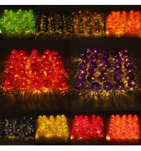 35 LED Rattan Ball String Light Home Garden Fairy Colorful Lamp Wedding Party Xmas Decor