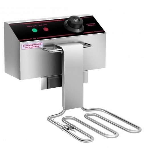 3400W Dual Tank Electric Countertop Deep Fryer - Color: Silver