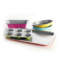 Gibson Home Color Splash Lyneham 5 pc Carbon Steel Bakeware Set