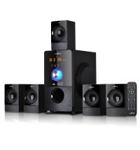 beFree Sound 5.1 Channel Surround Sound Bluetooth Speaker System in Black