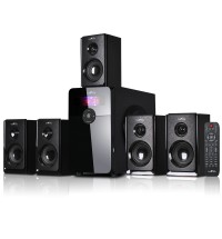 beFree Sound 5.1 Channel Surround Sound Bluetooth Speaker System in Black