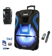 beFree Sound 15 Inch Rechargeable Bluetooth Portable Party PA Speaker System With SD/FM/USB Inputs