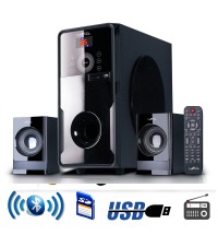 beFree Sound 2.1 Channel Surround Sound Bluetooth Speaker System