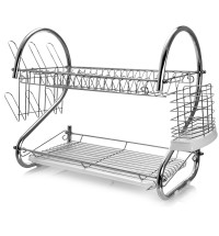 MegaChef 22 Inch Two Shelf Dish Rack