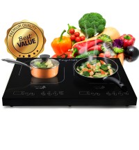 MegaChef 1400 Watt Portable Dual Induction Cooktop