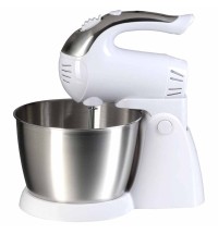 Brentwood 5-Speed Stand Mixer Stainless Steel Bowl 200W in White