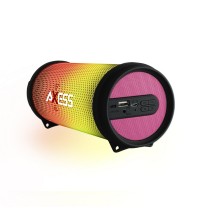 Axess HIFI Bluetooth Media Speaker with Colorful RGB Lights in Pink
