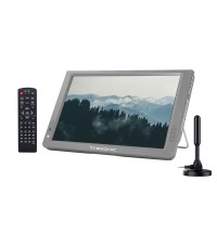 Trexonic Portable Rechargeable 14" LED TV in Gray with Amplified Antenna