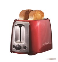 Brentwood 2 Slice Cool Touch Toaster in Red and Stainless Steel