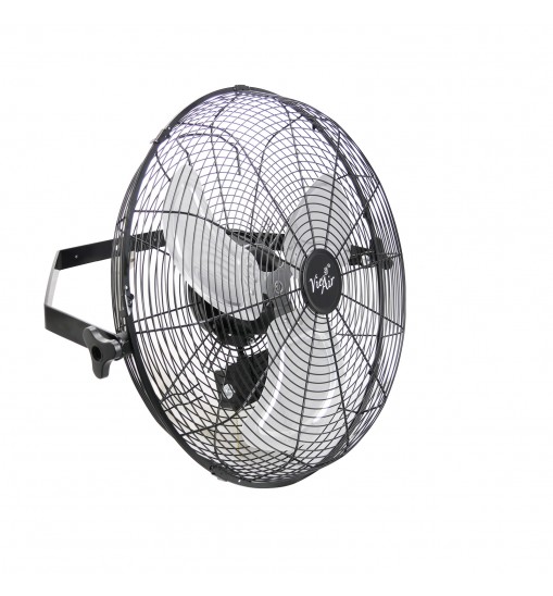 Vie Air Dual Function 18 Inch Wall Mountable Tilting Fan with 3 Speed Motor in Black