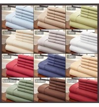 Size: Queen,Color: Gold - 6-Piece Luxury Soft Bamboo Bed Sheet Set in 12 Colors