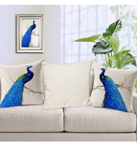 PEACOCK EXOTICA Cushion Covers In Pairs