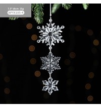 Christmas Transparent Ornament Snowflakes Simulation Fake Icicle Xmas Tree Pendant for New Year Decoration Snowflakes D