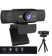 1080P HD Webcam with Mic Rotatable PC Desktop Web Camera Cam Mini Computer WebCamera Cam Video Recording Work 1080P camera + triangle bracket