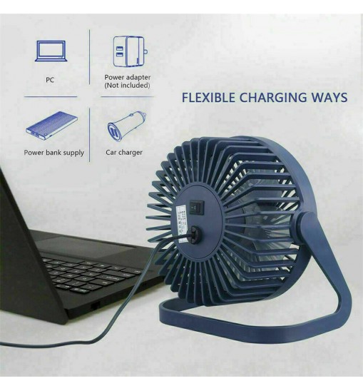 Portable Desktop Mini  Fan Usb Rechargeable Ultra-quiet Cooler Cooling Fan Household Electrical Appliances purple black