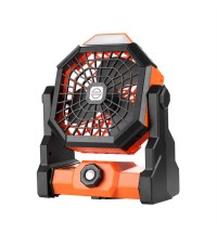 Portable Air Cooling Fan 270 Degree Adjustable Rechargeable Electric Fan Household Electrical Appliances Black Orange