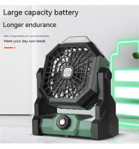 Portable Air Cooling Fan 270 Degree Adjustable Rechargeable Electric Fan Household Electrical Appliances Black Orange