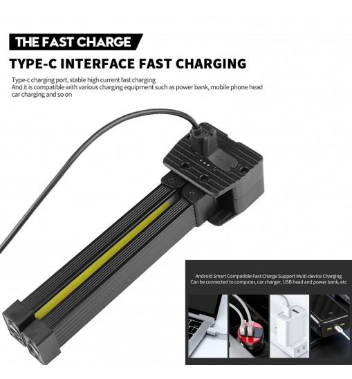 Folding Cob Led Work Light 90 Degrees 5 Levels Strong Magnet Inspection Light Outdoor Tent Light