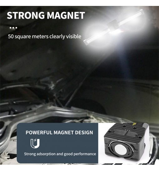 Folding Cob Led Work Light 90 Degrees 5 Levels Strong Magnet Inspection Light Outdoor Tent Light