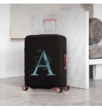 Color: 8BluebI, Size: XL - Blue Letter Suitcase Cover Elastic Luggage Cover Dust-proof Protective Cover Suitable for 18-32 Inch Travel Suitcases