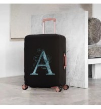 Color: 8BluebI, Size: XL - Blue Letter Suitcase Cover Elastic Luggage Cover Dust-proof Protective Cover Suitable for 18-32 Inch Travel Suitcases