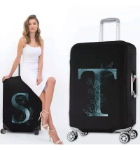 Color: 8BluebI, Size: XL - Blue Letter Suitcase Cover Elastic Luggage Cover Dust-proof Protective Cover Suitable for 18-32 Inch Travel Suitcases