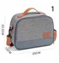 Color: 2 - Insulation bento lunch box bag men grey aluminum foil refrigeration Chinese food camping picnic women lunchbox bags