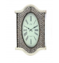 20" Novelty White Glass Analog Wall Clock