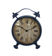 3" Round Blue Glass Analog Wall Clock