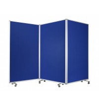 106 X 1 X 71 Blue Metal And Fabric - Screen
