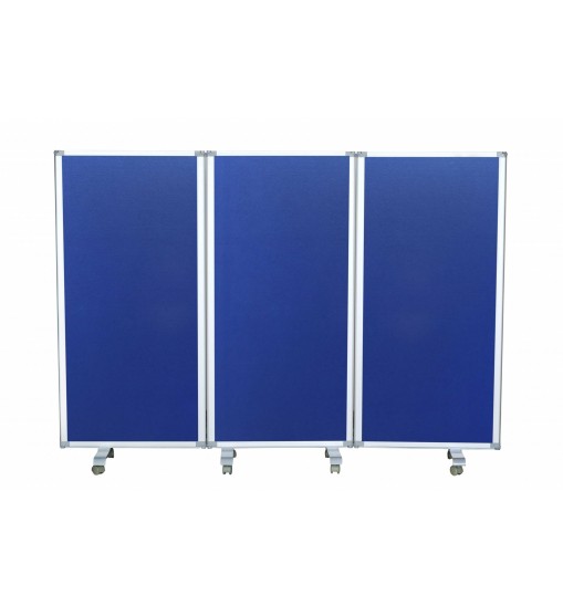 106 X 1 X 71 Blue Metal And Fabric - Screen