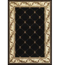 7' X 10'  Polypropylene Black Area Rug