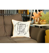 18"X18" Thanksgiving Quote Printed Decorative Throw Pillow Cover