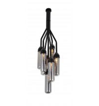 10.5 X 10.5 X 48 Black Carbon Steel Pendant Lamp