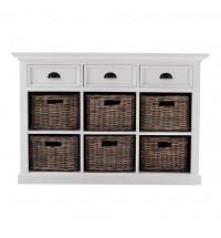 Modern Farmhouse Buffet Server With Basket Set