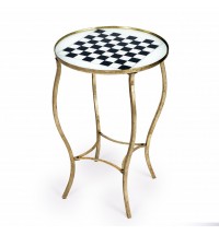 Antique Gold Black And White Game Table