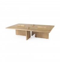 34" Natural Rectangular Coffee Table