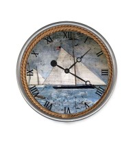 15" Vintage Nautical Sailboats Wall Clock