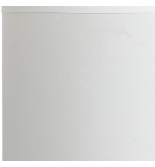19" Silver Bedside Table Lamp With White Drum Shade