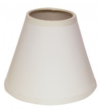 4" Gloss White with White  Set of 6 Chandelier Parchment Lampshades