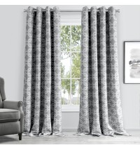 84" Silver Interlock Pattern Window Curtain Panel