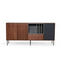 Urban Warm 71" Brown Gray and Charcoal Buffet Server